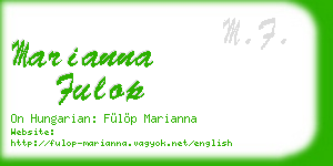 marianna fulop business card