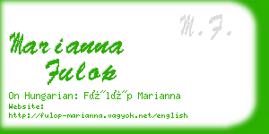 marianna fulop business card